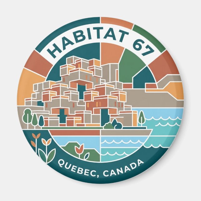 Aimant Habitat 67 Canada (Devant)