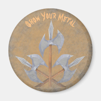 Aimant Haches croisées de bataille de l'aimant trois