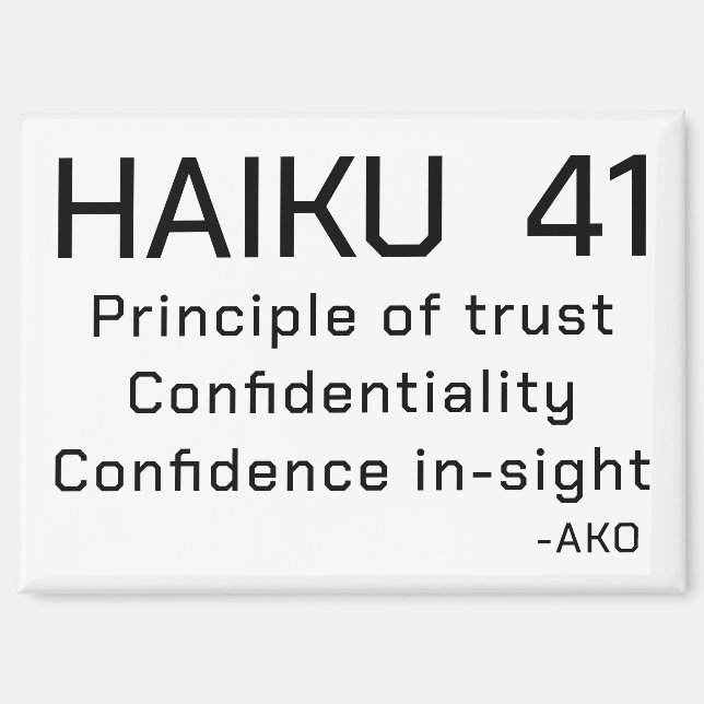 AIMANT HAIKU 41 (Recto)