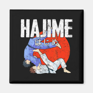 Aimant Hajime Judo Sportif Drôle Arts Martiaux Japonais