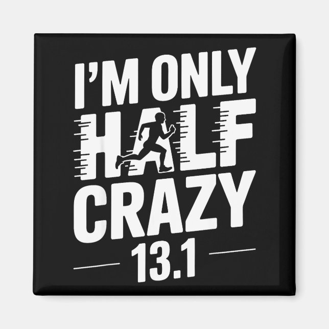 Aimant Half Marathon Art For Men Women 13.1 Half Marathon (Devant)