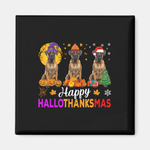 Aimant Hallothanksmas de Noël de Chien de Boxe