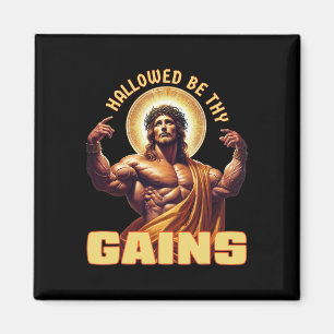 Aimant Hallow Be Thains Drôle Gym Jésus Bodybuilding