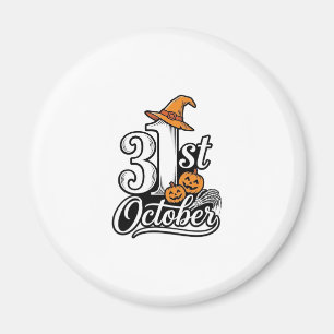 Aimant Halloween 31 octobre typographie conception de t-s