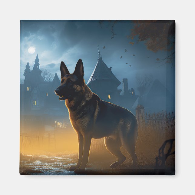 Aimant Halloween allemand mouton effrayant (Devant)