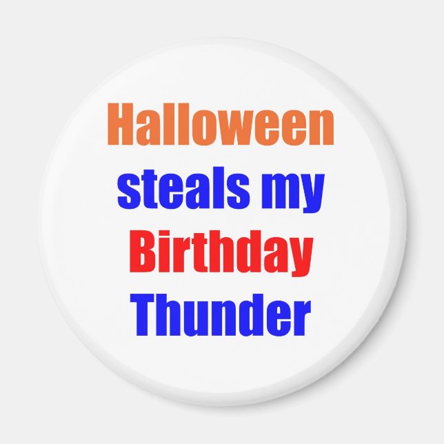 Aimant Halloween Anniversaire Tonnerre (Devant)