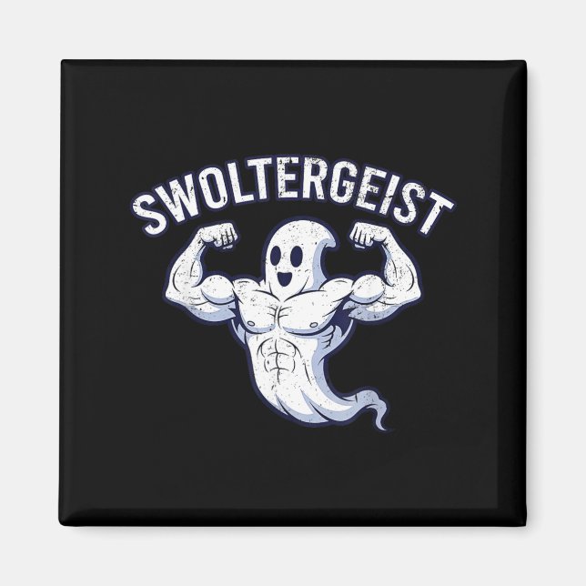 Aimant Halloween Bodybuilding Fantôme Drôle Swoltergeist (Devant)