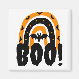 Aimant Halloween Boo Halloween Arc-en-ciel