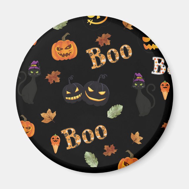 Aimant Halloween Cat Boo (Devant)