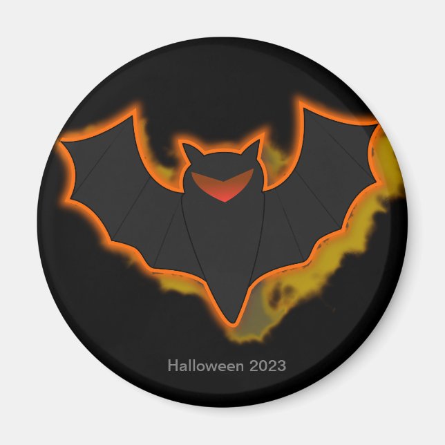Aimant Halloween Chauve-Souris Effrayante | Thème  (Devant)