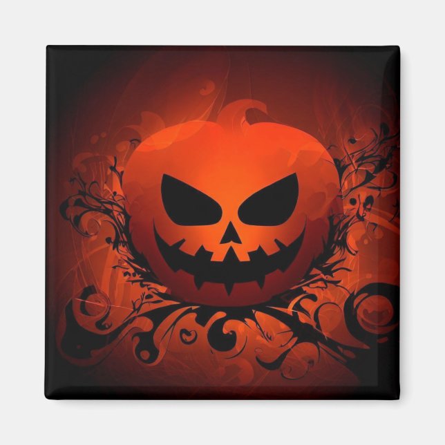 Aimant Halloween/Citrouille/automne/automne (Devant)