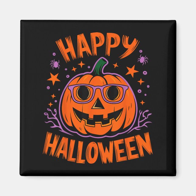Aimant Halloween Citrouille Drôle Joyeux Halloween (Devant)