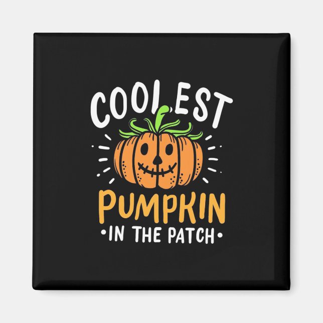 Aimant Halloween Citrouille le plus froid dans le patch (Devant)