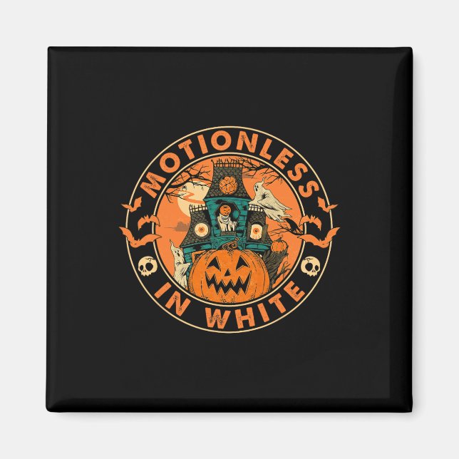 Aimant Halloween Citrouille Motionlesses amusantes en bla (Devant)