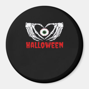 Aimant Halloween des yeux - Squelette Mains Coeur