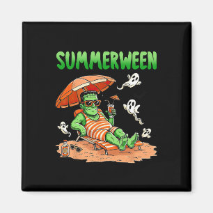 Aimant Halloween d'été Bonjour été Frankenstein Boo