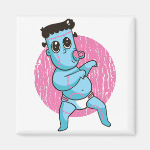 Aimant Halloween Drôle de Monstre Zombie - Bébé Frankenst