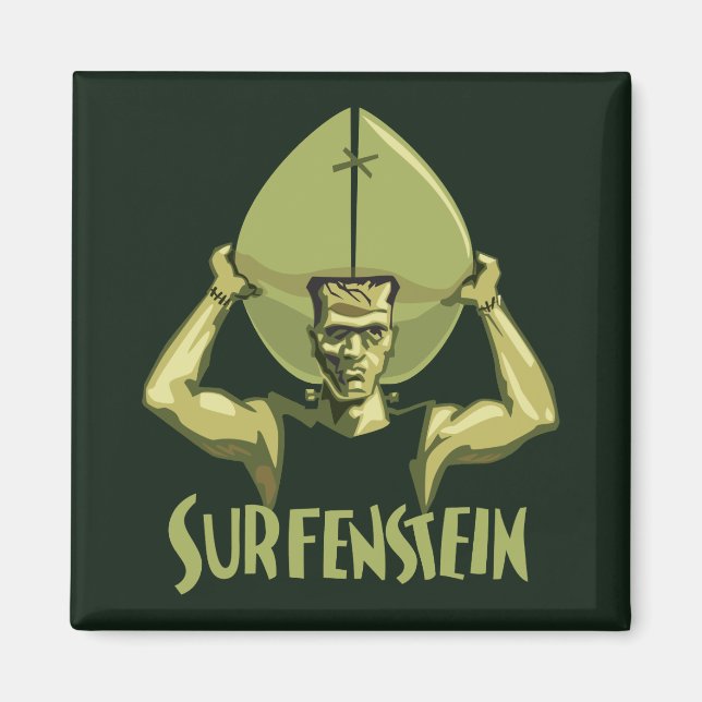 Aimant Halloween du surf Frankenstein (Devant)