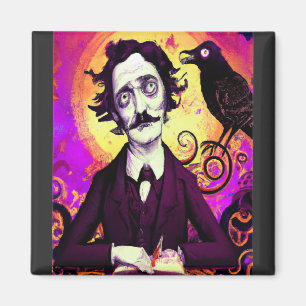 Aimant Halloween, Edgar Allen Poe, Raven, Nevermore
