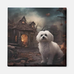 Aimant Halloween effrayant maltais