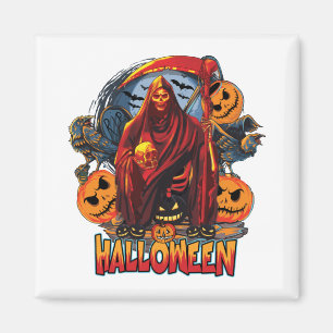 Aimant Halloween Evil skeleton