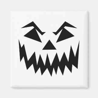 Aimant Halloween face effrayant blanc