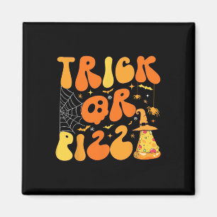 Aimant Halloween Funny Trick ou Pizza Scandale Ghost Deco