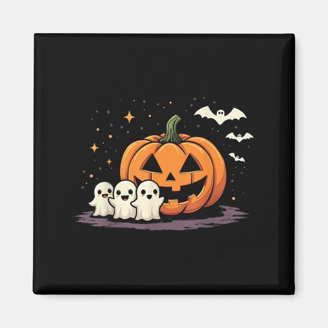 Aimant Halloween Gamer Pumpkin Eating Ghost Costume Men B (Devant)