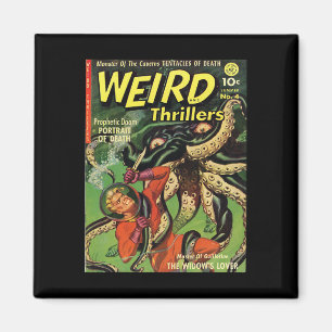 Aimant Halloween Horror Monster Vintage bande dessinée Re