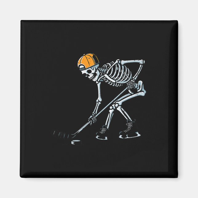 Aimant Halloween Ice Hockey Skeleton Costume Boys Kids Yo (Devant)