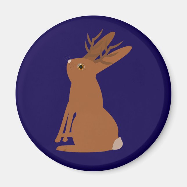 Aimant Halloween Jackalope Trou ou traitement (Devant)