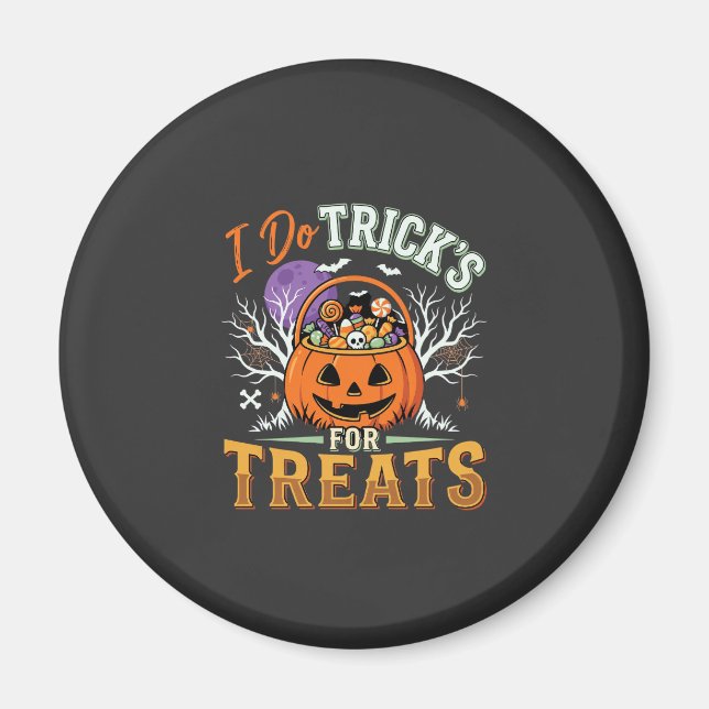Aimant Halloween Je Fais des Tours pour des Friandises Ci (Devant)