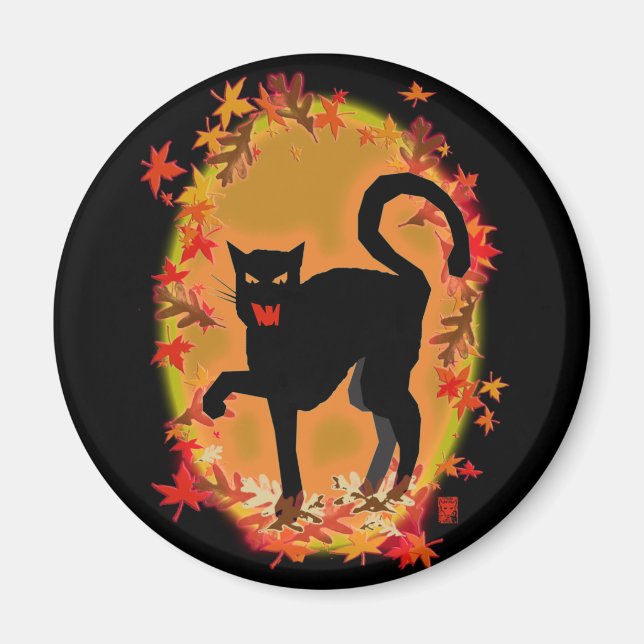 Aimant halloween kitty (Devant)