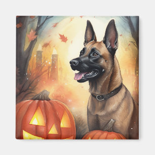 Aimant Halloween Malinoi Belge Avec Peur Citrouille