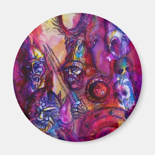 Aimant HALLOWEEN MONSTERS / ORK WAR Imaginaire (Devant)