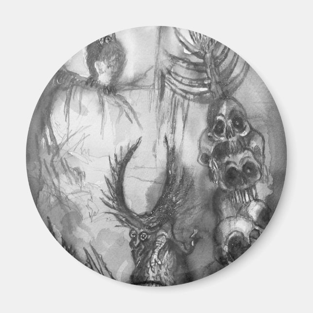 Aimant HALLOWEEN MONSTERS / ORK WAR Imaginaire (Devant)