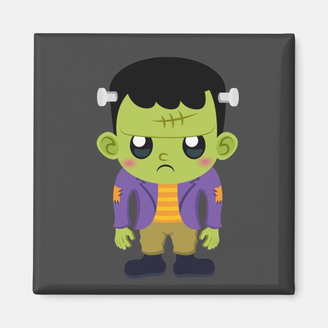 Aimant Halloween monstre Frankenstein Green (Devant)