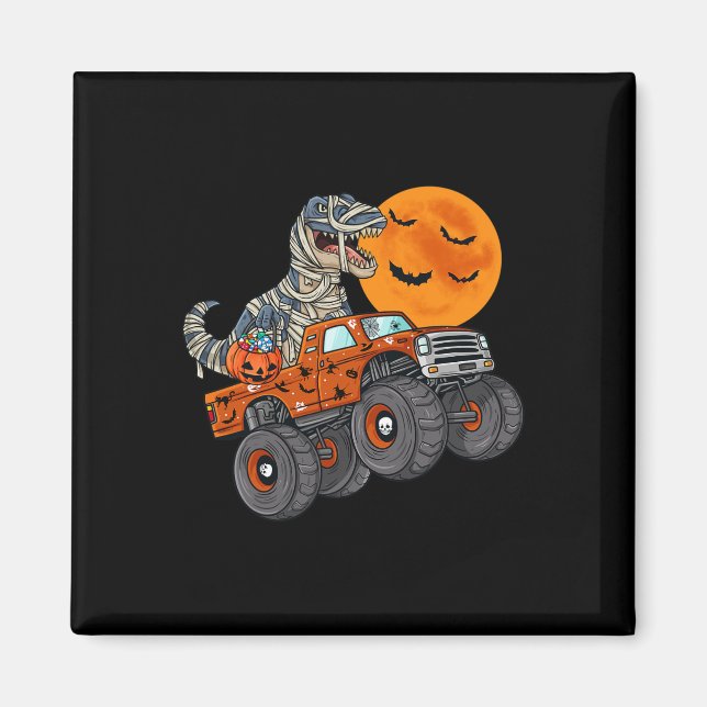 Aimant Halloween Mummy T Rex Monster Truck Boys Enfants A (Devant)