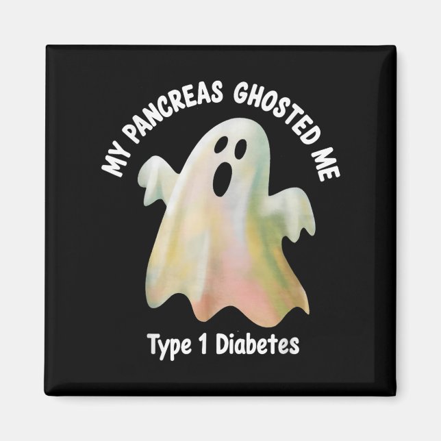 Aimant Halloween My Pancreas Ghosted Me Diabetes Boys &am (Devant)
