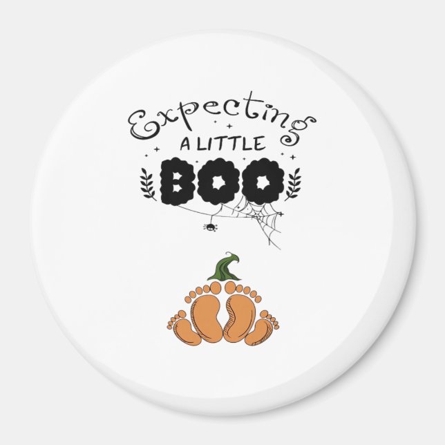 Aimant Halloween Pregnancy Mom To Be Expecting Little Boo (Devant)