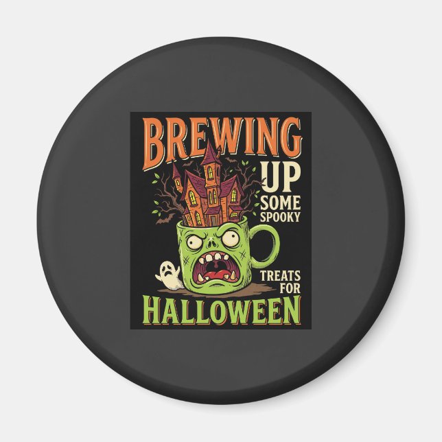 Aimant Halloween prépare des friandises effrayantes Tasse (Devant)