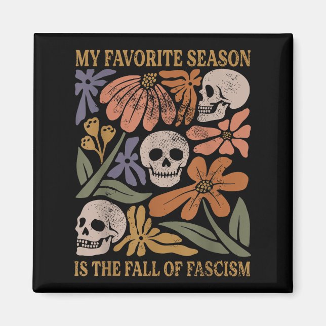 Aimant Halloween Rétro Ma Saison Préférée Est La Chute De (Devant)