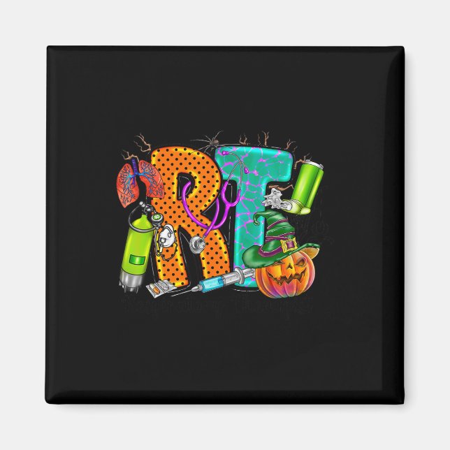 Aimant Halloween RT Respiratory Therapist éffrayant RT pu (Devant)