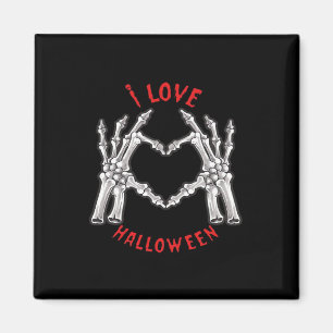 Aimant Halloween Skeletal Mains Coeur drôle Dire