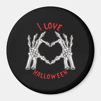 Aimant Halloween Skeletal Mains Coeur drôle Dire