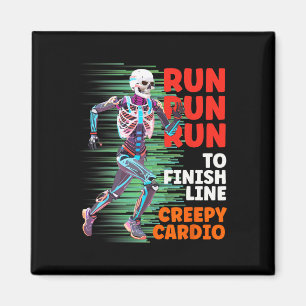 Aimant Halloween Skeleton Runner Cardio Déplaisant Jogger