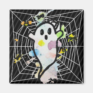 Aimant Halloween Spider Web Ghost