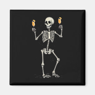 Aimant Halloween Squelette Boire Peach Bellini Tail