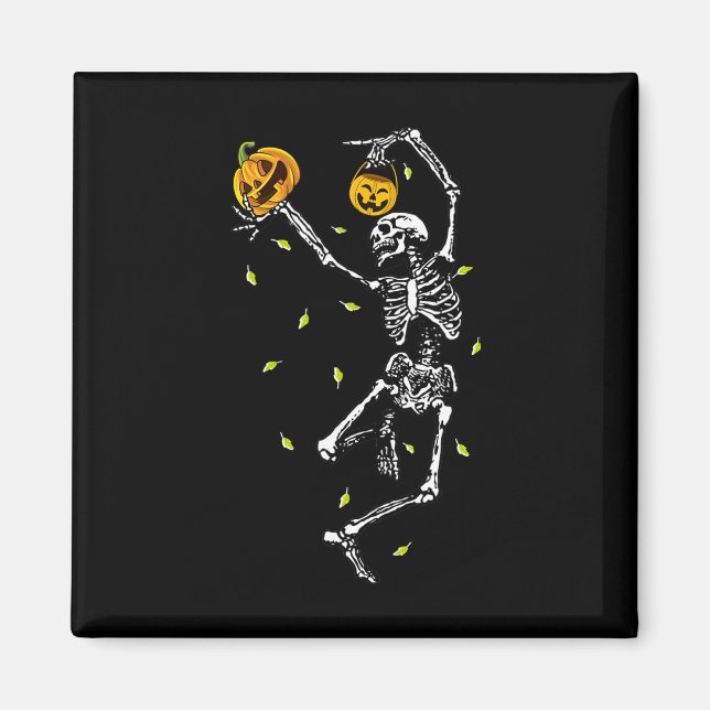 Aimant Halloween Squelette Hommes Femmes Danser Squelette (Devant)