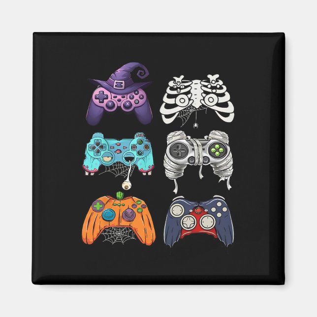 Aimant Halloween Squelette Zombie Contrôleurs de jeu mama (Devant)